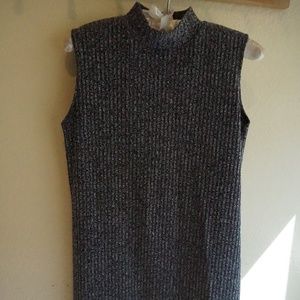 Gray Turtle Neck Sleeveless dress